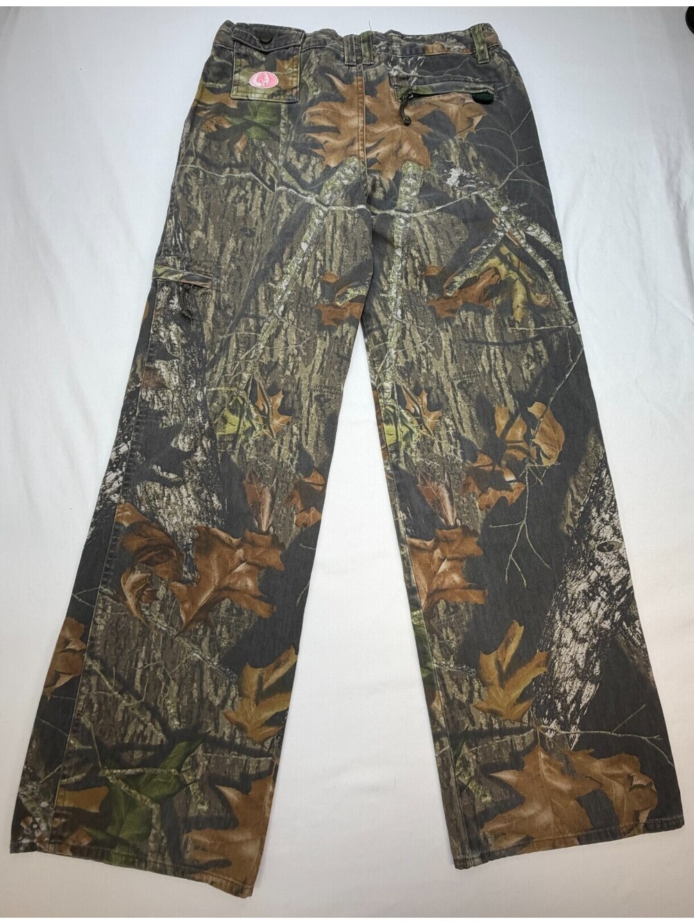 Mossy Oak Women's Cargo Pants Straight Flat Front Camouflage Size 8 Green - Picture 2 of 14